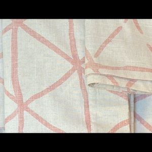 Two cotton/linen blend curtains